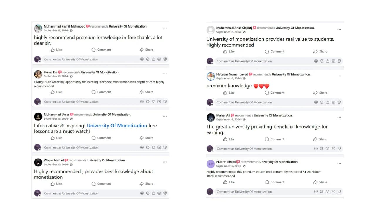 University of Monetization student review 8