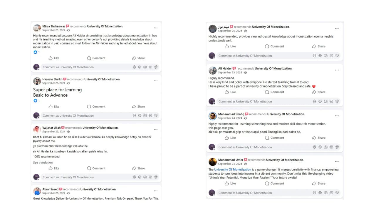 University of Monetization student review 9