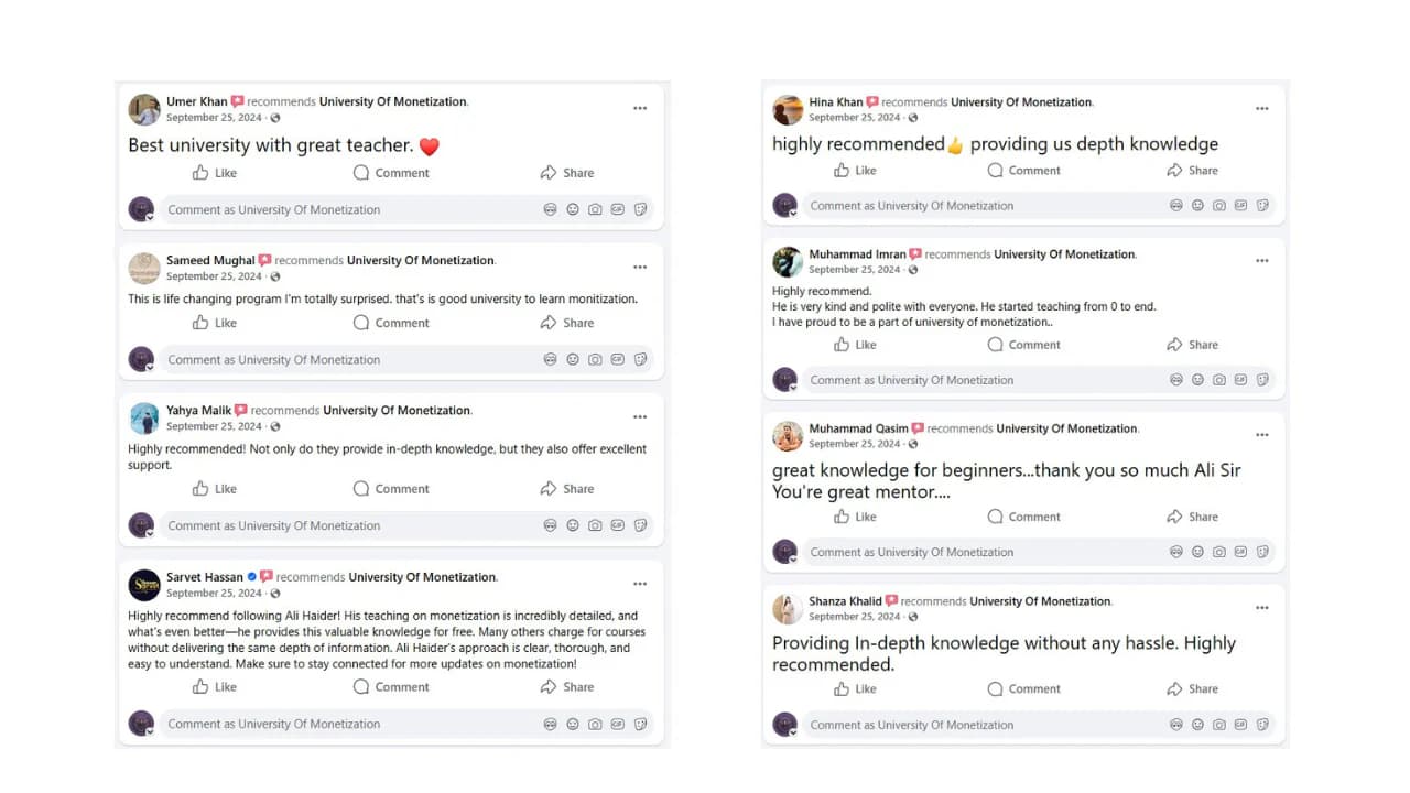 University of Monetization student review 10