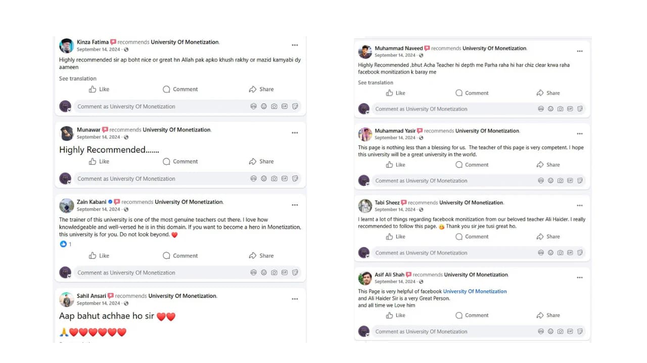 University of Monetization student review 13