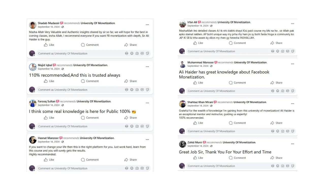 University of Monetization student review 16